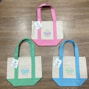 Trader Joe’s Mini Pastel Canvas Tote Bag Set